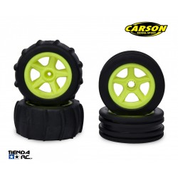 CARSON 1/10 2WD PADDLE TIRES (YELLOW)