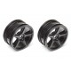 ASSOCIATED 5-SPOKE WHEELS, BLACK
