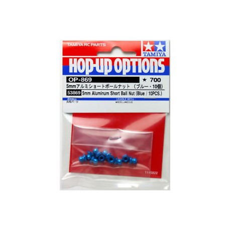 TAMIYA 5MM ALUMINUM SHORT BALL NUT (BLUE)