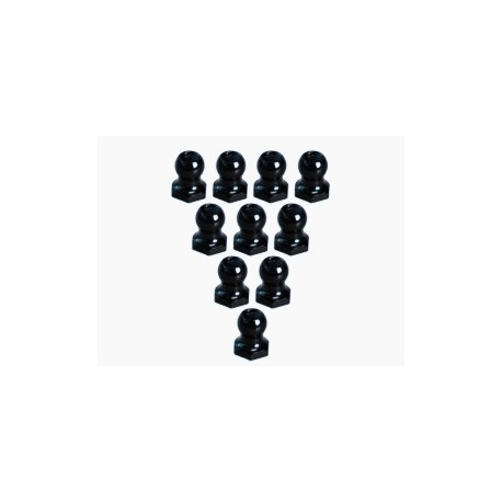 3 RACING ALUMINUM 4.8MM HEX BALL STUD BLACK