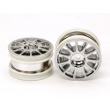 TAMIYA M-CHASSIS 11 SPOKE WHEELS (CHROME PLATED)