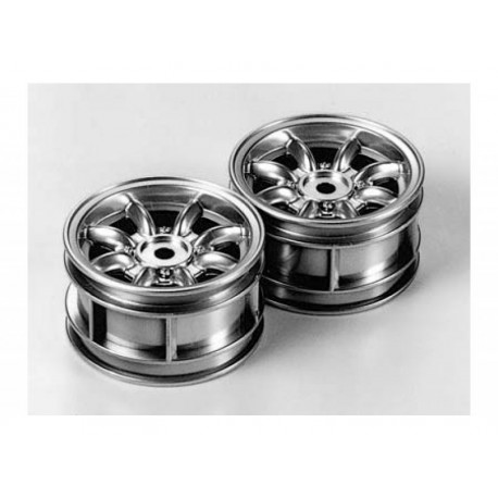 TAMIYA M-CHASSIS 8 SPOKE WHEELS (PLATED)