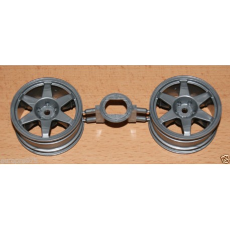 LLANTAS TAMIYA MB190E EVO 2.5 16V  WHEELS (GREY 6 SPOKE)