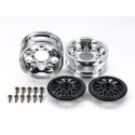TAMIYA MESH RIM 2-PIECE WHEELS (BLACK)