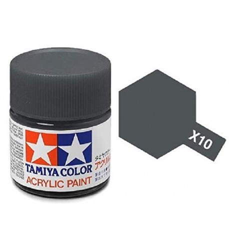 TAMIYA X10 GRIS ACERO BRILLANTE BRILLANTE