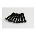 SCREW BUTTON HEAD HEX 3.5X25MM STEEL BLACK (8 PCS)