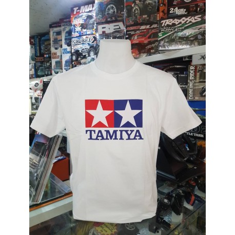 T-SHIRT TAMIYA LOGO WHITE (L)