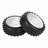 STAR PIN 1/8 OFF-ROAD SPORT PRE-MOUNTED ON WHITE WHEEL (2PCS)