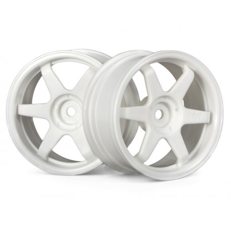 HPI TE37 WHEEL 26MM WHITE(3MM OFFSET)