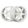 HPI TE37 WHEEL 26MM WHITE(3MM OFFSET)