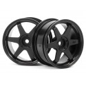 HPI TE37 WHEEL 26MM BLACK (3MM OFFSET)