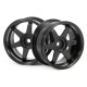 HPI TE37 WHEEL 26MM BLACK (6MM OFFSET)