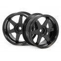 HPI TE37 WHEEL 26MM BLACK (6MM OFFSET)