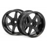 HPI TE37 WHEEL 26MM BLACK (6MM OFFSET)