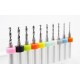 YEAH RACING 1.1-2.0MM STEEL TWIST DRILL 10 IN 1 SET W/ ALUMINUM HANDLE