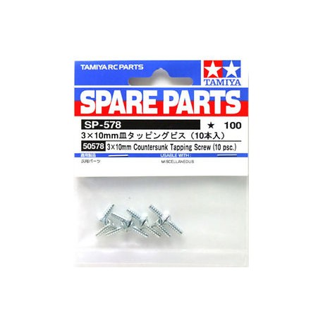 3X10MM COUNTERSUNK TAPPING SCREW