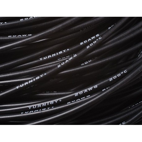 CABLE DE SILICONA DE 20AWG NEGRO