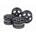 TAMIYA C-SHAPPED 10-SPOKE WHEELS BLACK (4PCS)