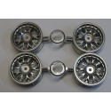 TAMIYA ONE-PIECE MESH WHEELS (SILVER PLATTED)