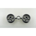TAMIYA ONE PIECE MESH WHEELS (GREY) (+4)