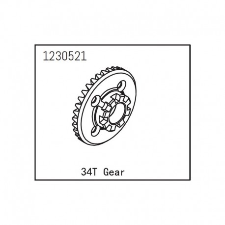 ABSIMA SHERPA DIFFERENTIAL GEAR 34T