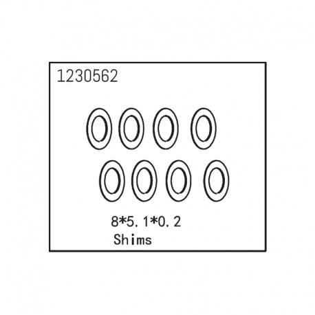 ABSIMA SHIMS 8X5.1X0.2