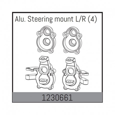 ABSIMA ALU. STEERING MOUNT L/R
