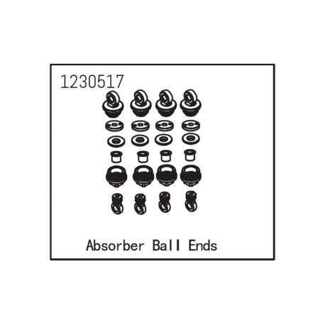 ABSIMA SHOCK ABSORBER BALL ENDS