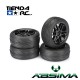 ABSIMA WHEEL SET ONROAD 6 SPOKE BLACK (4 PCS)