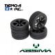 ABSIMA WHEEL SET ONROAD 5 SPOKE BLACK (4 PCS)