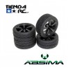 ABSIMA WHEEL SET ONROAD 5 SPOKE (BLACK)