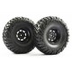 RGT 2.2 INCH PREGLUE TIRE & WHEEL SET ( BLACK ) (2PCS.) 18000