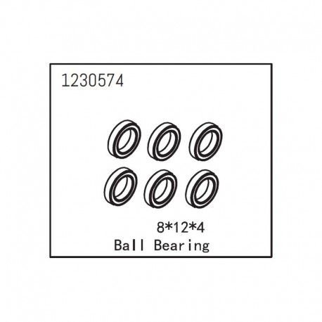 ABSIMA BALL BEARING 12X8X4