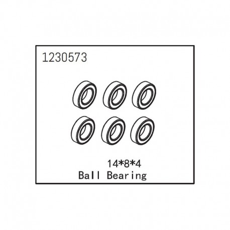 ABSIMA BALL BEARING 14X8X4