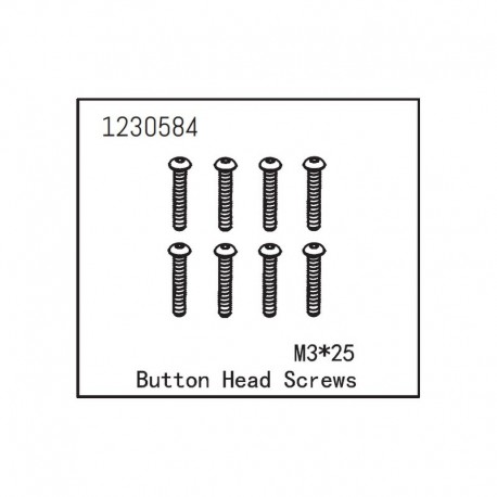 ABSIMA BUTTON HEAD SCREW M3X25