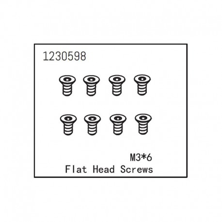 ABSIMA FLAT HEAD SCREW M3X6