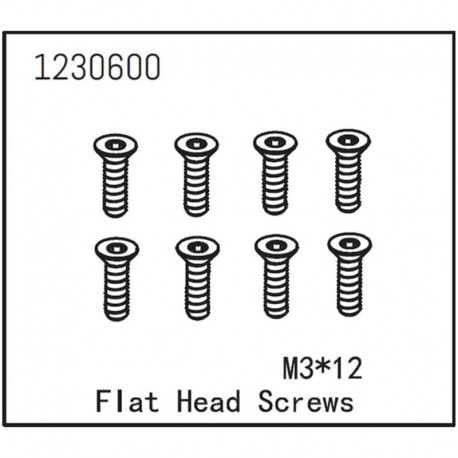 ABSIMA FLAT HEAD SCREW M3X12