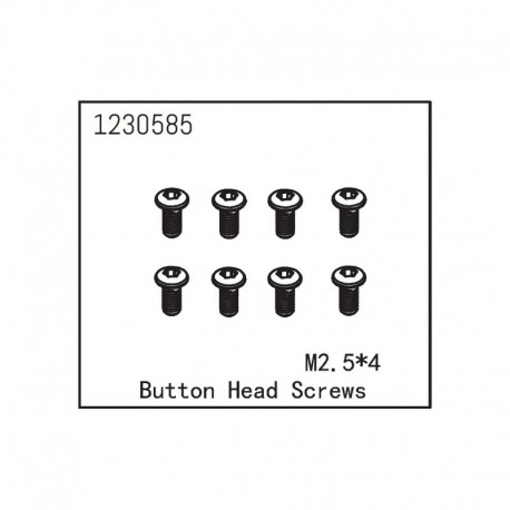 ABSIMA BUTTON HEAD SCREW M2.5X4