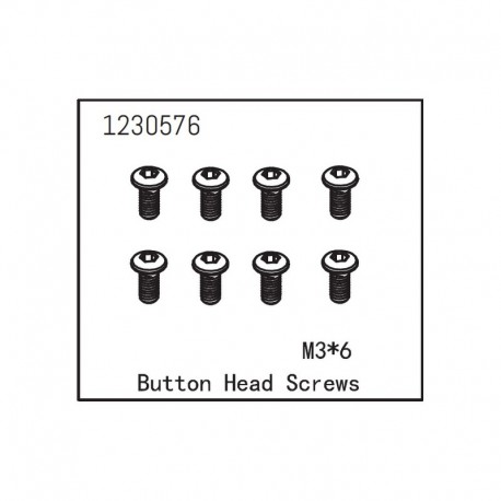 ABSIMA BUTTON HEAD SCREW M3X6