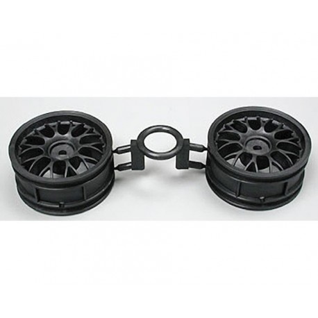 TAMIYA BLACK ONE PIECE MESH WHEELS (+2)