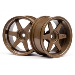 HPI TE37 WHEEL 26MM BRONZE (6MM OFFSET)