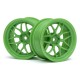 HPI TECH 7 WHEEL GREEN 52X26X+6MM OFFSET (2PCS)