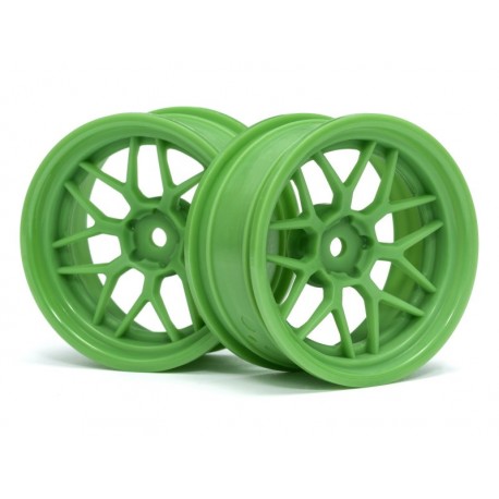 HPI TECH 7 WHEEL GREEN 52X26X+6MM OFFSET (2PCS)