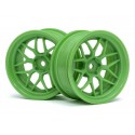 HPI TECH 7 WHEEL GREEN 52X26X+6MM OFFSET (2PCS)