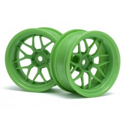 HPI TECH 7 WHEEL GREEN 52X26X+9MM OFFSET (2PCS)