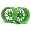 HPI TECH 7 WHEEL GREEN 52X26X+9MM OFFSET (2PCS)