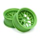 HPI TECH 7 WHEEL GREEN 52X26X+9MM OFFSET (2PCS)
