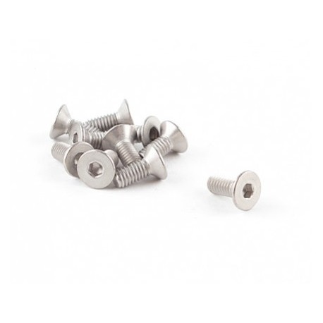 TITANIUM M4X10  CONTERSUNK HEX SCREW (10 PCS)