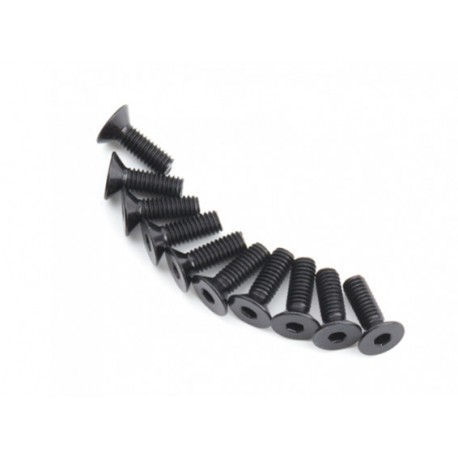 SCREW COUNTERSUNK HEX 4X12MM STEEL BLACK