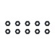 TEAM CORALLY - STEEL NYLSTOP NUT M2 - BLACK COATED - 10 PCS